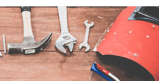 Tools and safety helmet